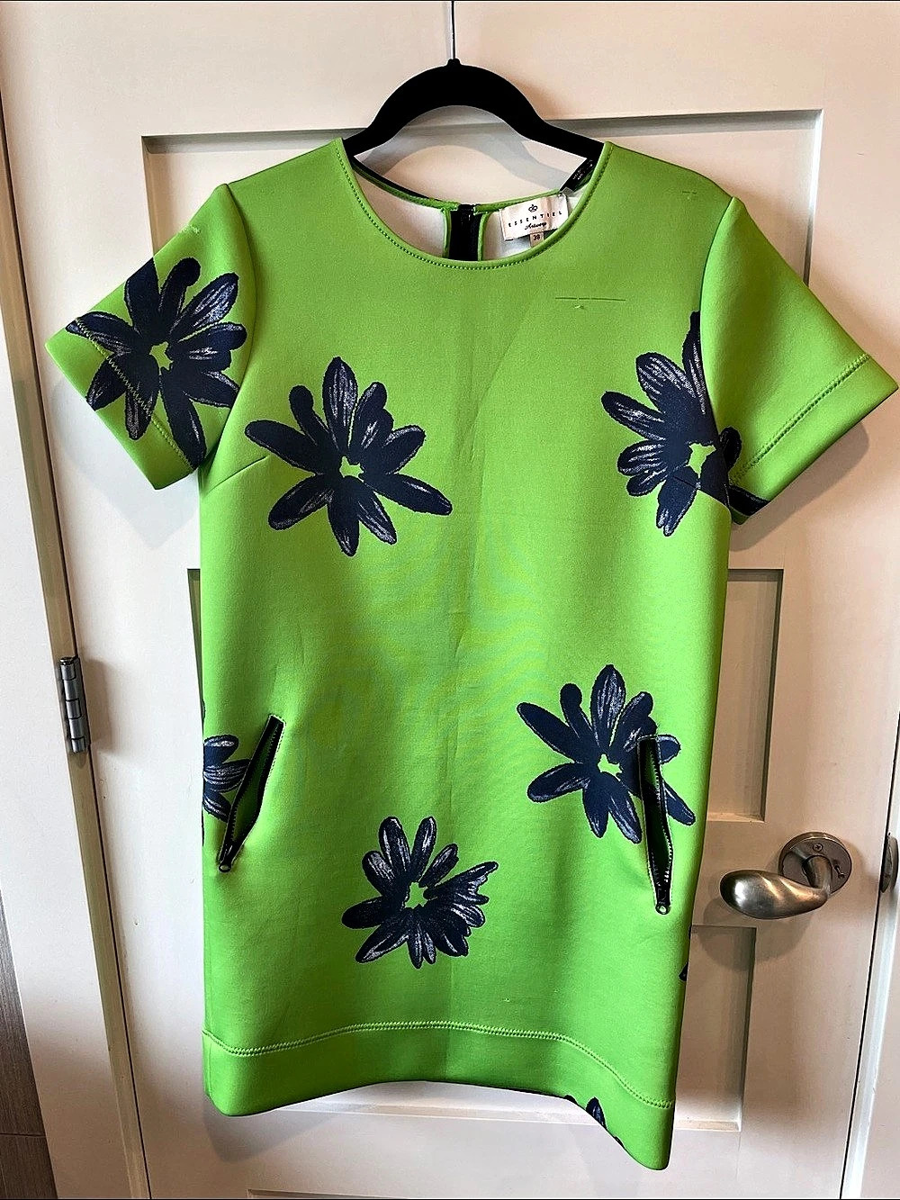 Essentiel Antwerp Floral Mini Dress in Green & Blue Size 38